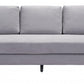 79" Gray Velvet And Black Curved Back Sofa By Homeroots | Sofas | Modishstore