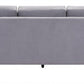 79" Gray Velvet And Black Curved Back Sofa By Homeroots | Sofas | Modishstore - 5