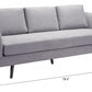 79" Gray Velvet And Black Curved Back Sofa By Homeroots | Sofas | Modishstore - 8