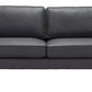 72" Soft Gray Faux Leather And Black Metal Sofa By Homeroots | Sofas | Modishstore - 4