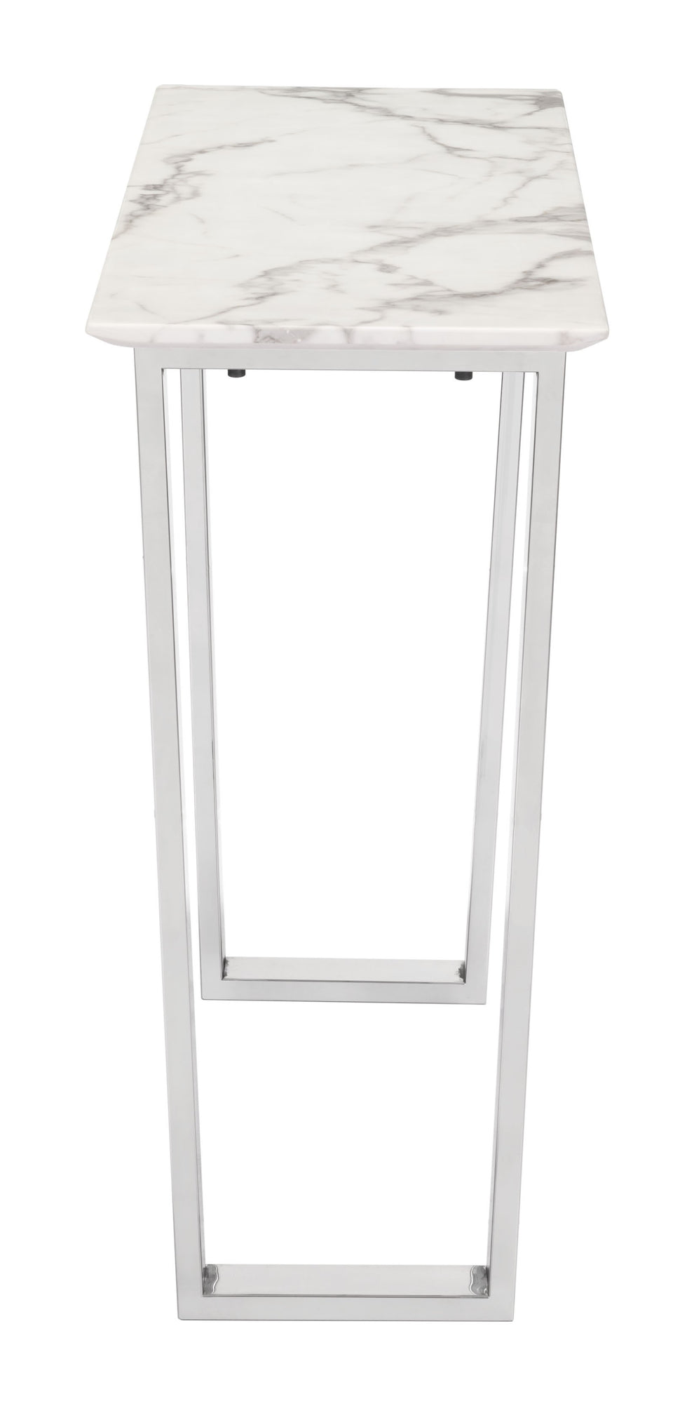 Designer's Choice White Faux Marble and Steel Console Table By Homeroots | Console Tables | Modishstore - 2