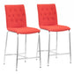 Set Of Two 39" Tangerine Low Back Chairs With Footrest By Homeroots | Bar Stools | Modishstore - 6