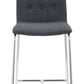 Set Of Two 39" Graphite Low Back Chairs With Footrest By Homeroots | Bar Stools | Modishstore - 4