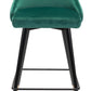 36" Green And Black Steel Low Back Counter Height Bar Chair With Footrest By Homeroots | Bar Stools | Modishstore - 3
