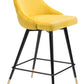 36" Yellow And Black Steel Low Back Counter Height Bar Chair With Footrest By Homeroots | Bar Stools | Modishstore