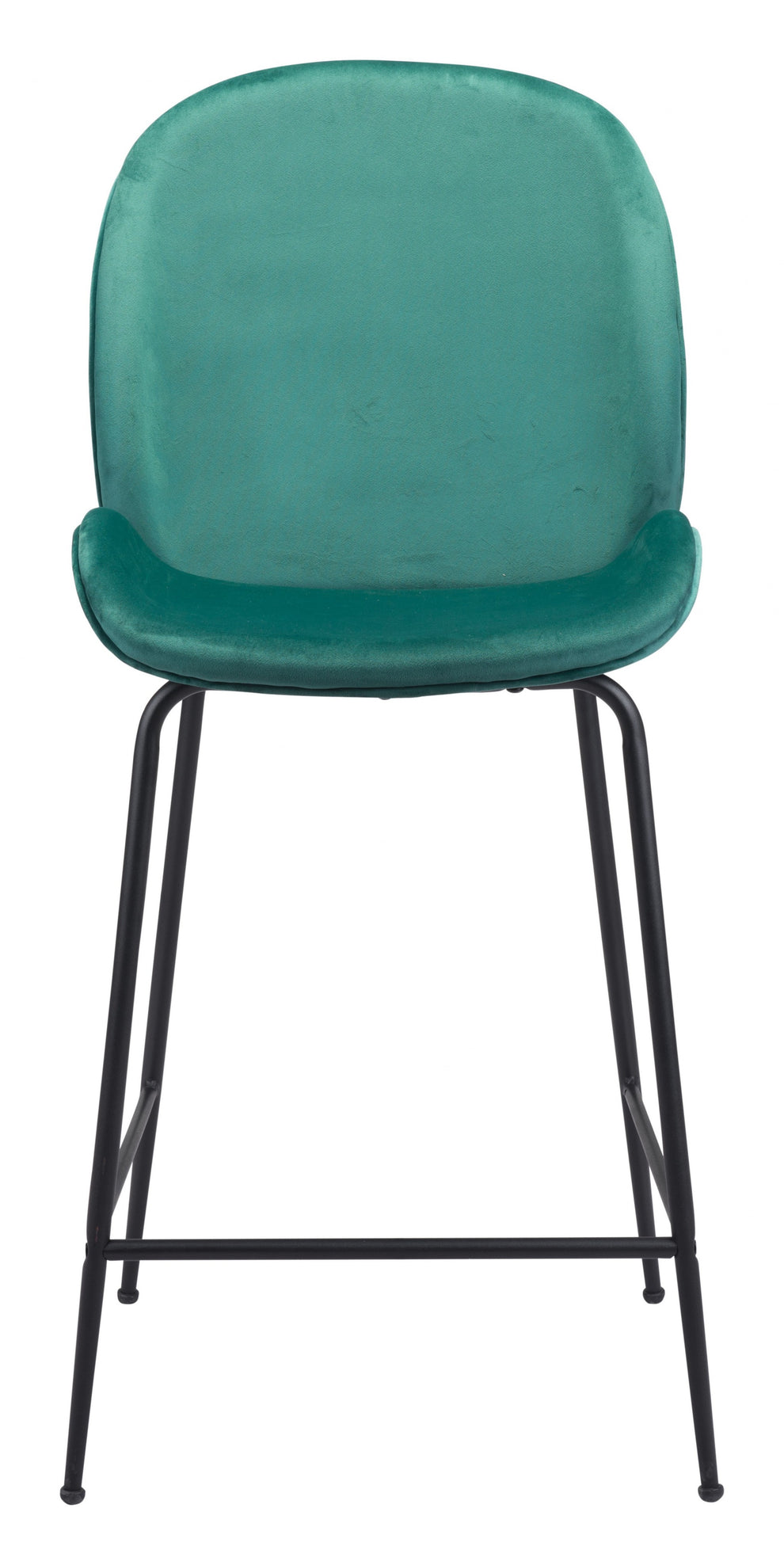 42" Green And Black Steel Low Back Counter Height Bar Chair With Footrest By Homeroots | Bar Stools | Modishstore - 3