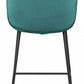 42" Green And Black Steel Low Back Counter Height Bar Chair With Footrest By Homeroots | Bar Stools | Modishstore - 4