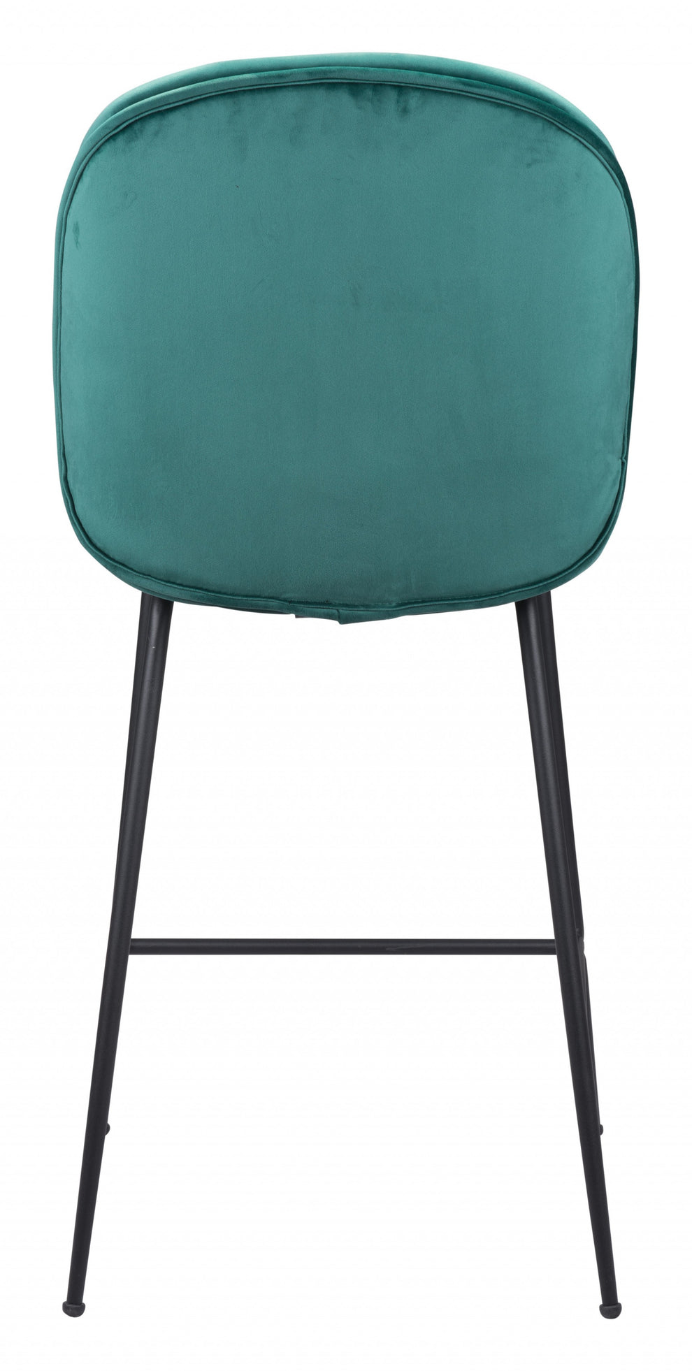 42" Green And Black Steel Low Back Counter Height Bar Chair With Footrest By Homeroots | Bar Stools | Modishstore - 4