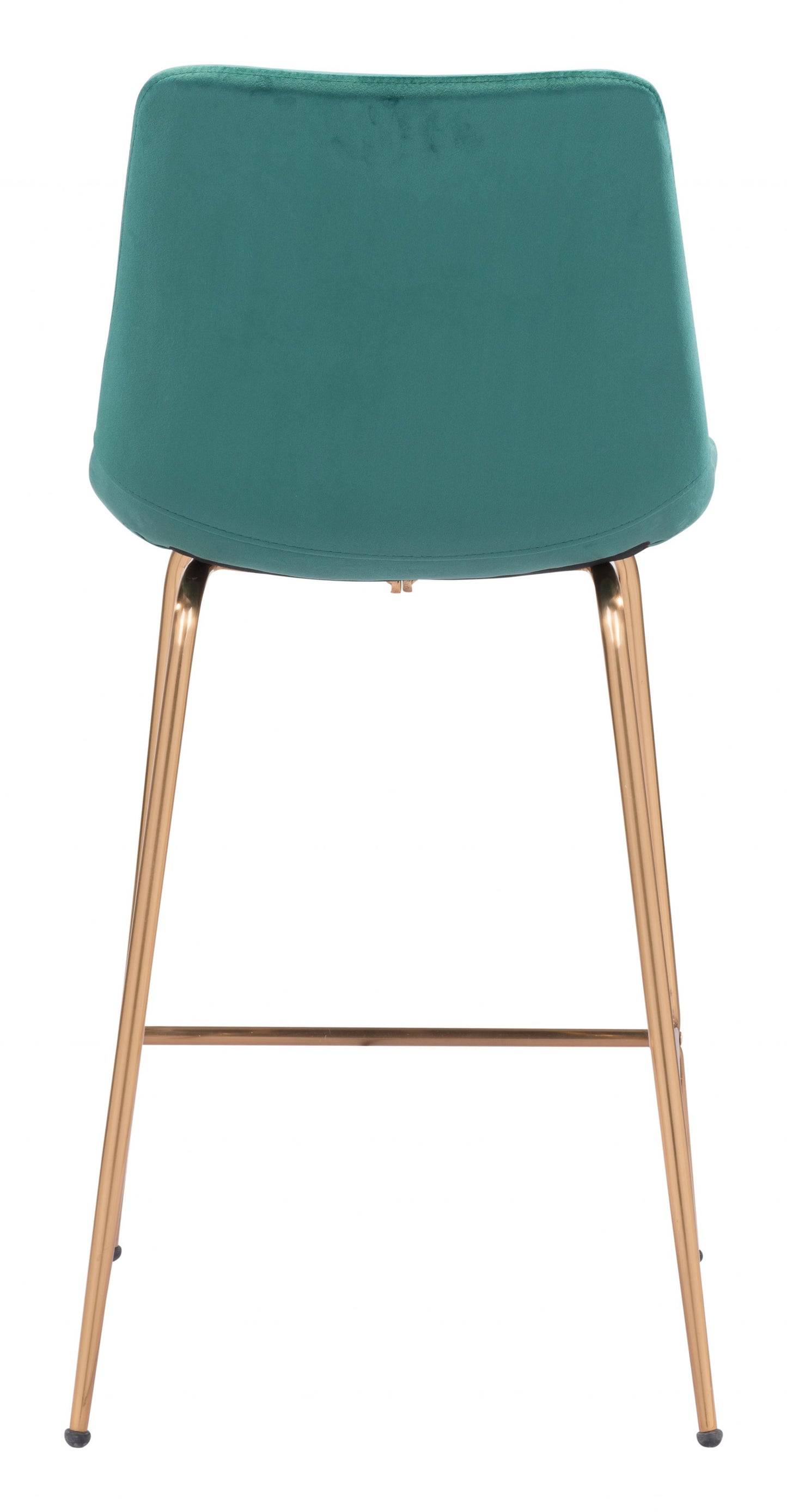 39" Green Steel Low Back Chair With Footrest By Homeroots