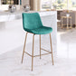 39" Green Steel Low Back Chair With Footrest By Homeroots | Bar Stools | Modishstore - 7