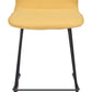 37" Yellow Upholstery and Black Steel Counter Height Bar Chair With Footrest By Homeroots | Bar Stools | Modishstore - 4