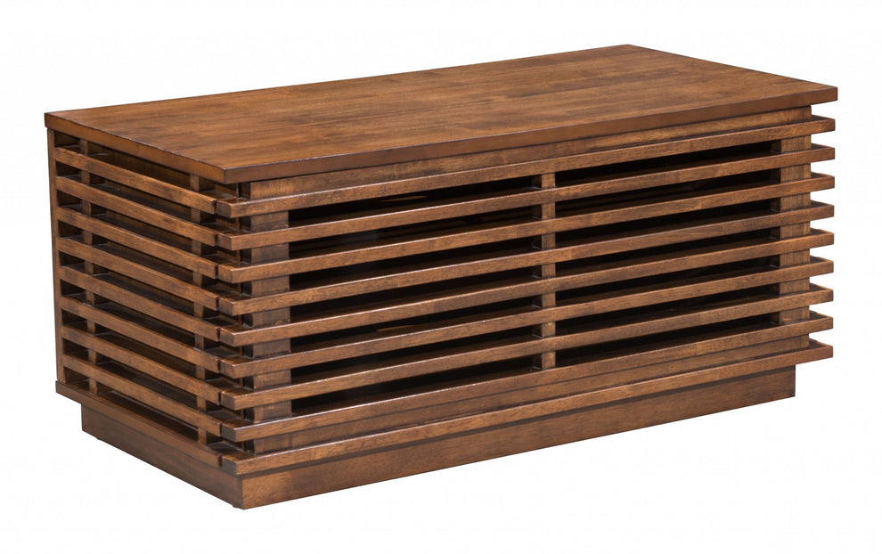 35" Walnut Mdf Cabinet_Enclosed Storage Entertainment Center By Homeroots | TV Stands | Modishstore - 2