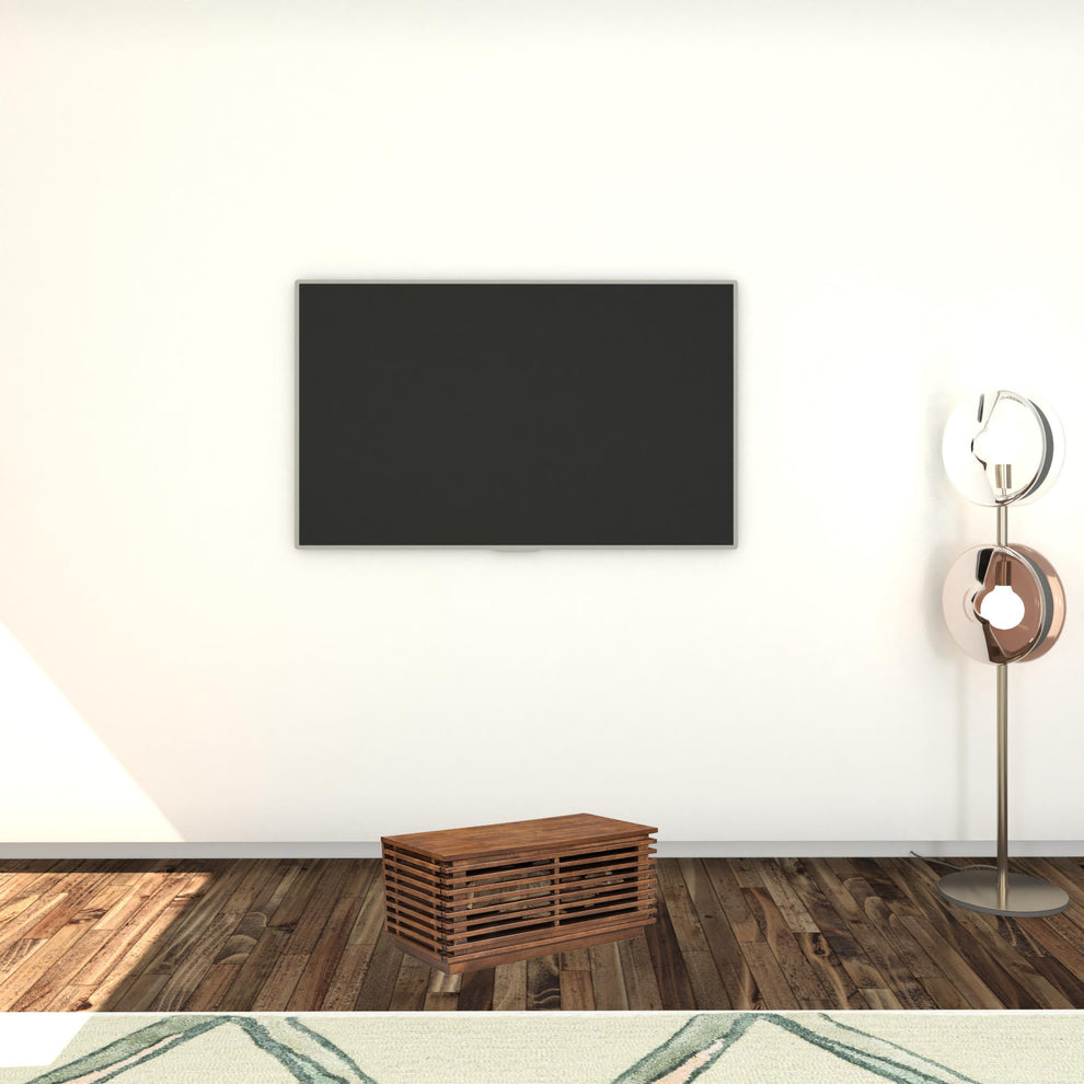 35" Walnut Mdf Cabinet_Enclosed Storage Entertainment Center By Homeroots | TV Stands | Modishstore - 7