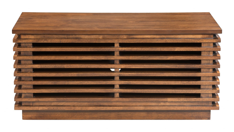 35" Walnut Mdf Cabinet_Enclosed Storage Entertainment Center By Homeroots | TV Stands | Modishstore - 4