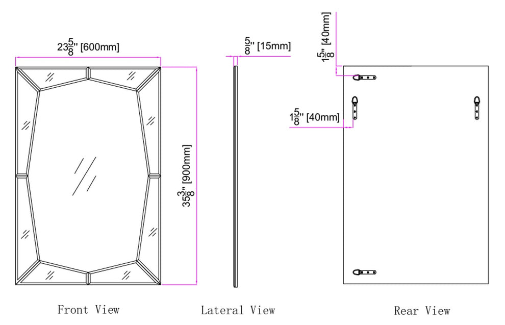 Etched Designed Wall Mirror By Homeroots | Mirrors | Modishstore - 3