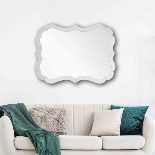 Scalloped Frameless Wall Mirror By Homeroots | Mirrors | Modishstore - 2