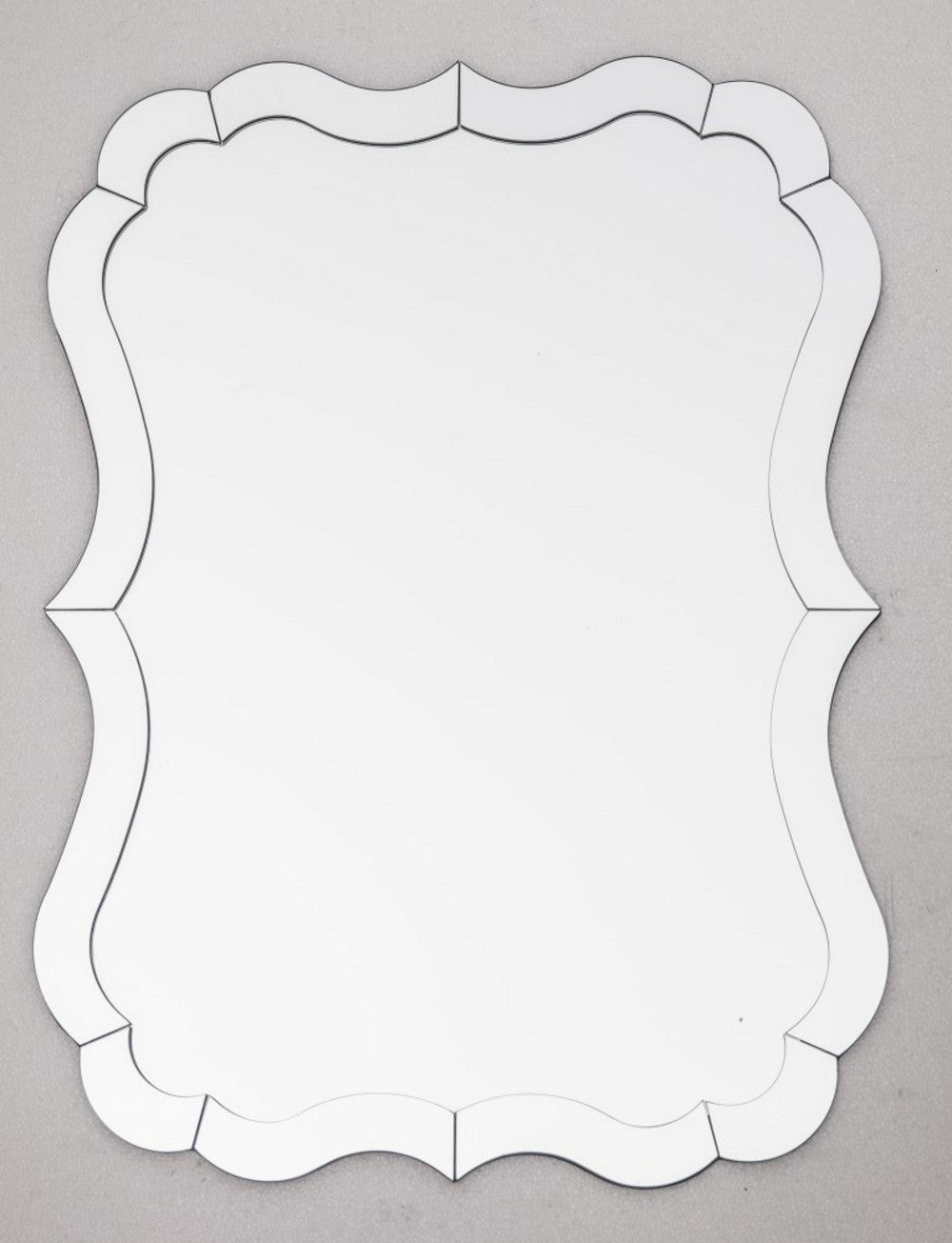 Scalloped Frameless Wall Mirror By Homeroots | Mirrors | Modishstore - 7