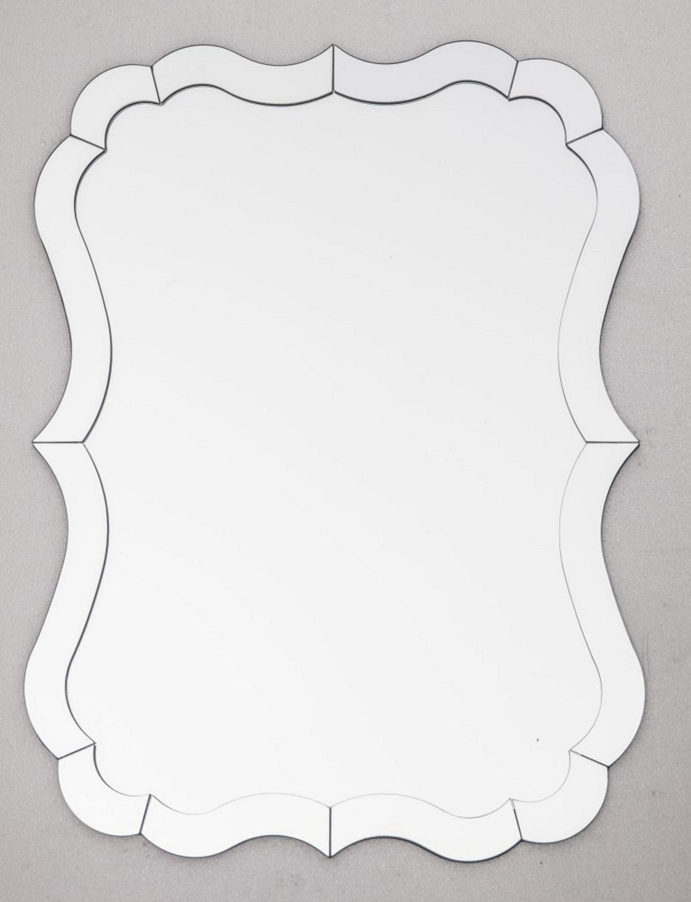 Scalloped Frameless Wall Mirror By Homeroots | Mirrors | Modishstore - 7