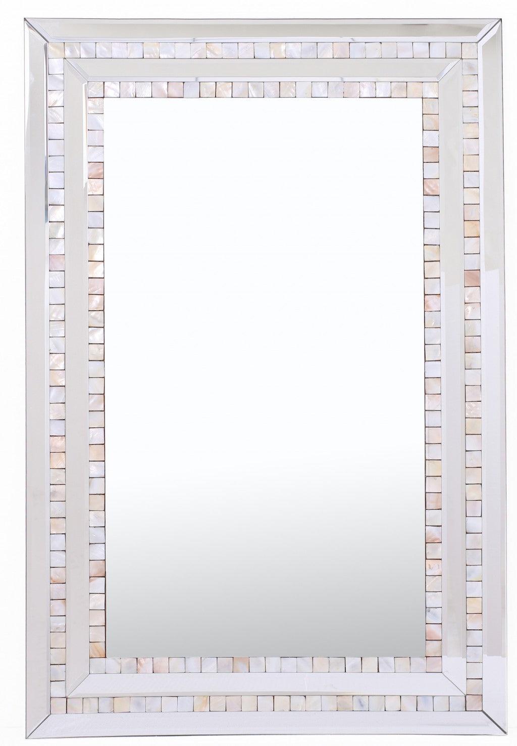Pastel Pink Mosaic Tiled Mirror By Homeroots | Mirrors | Modishstore