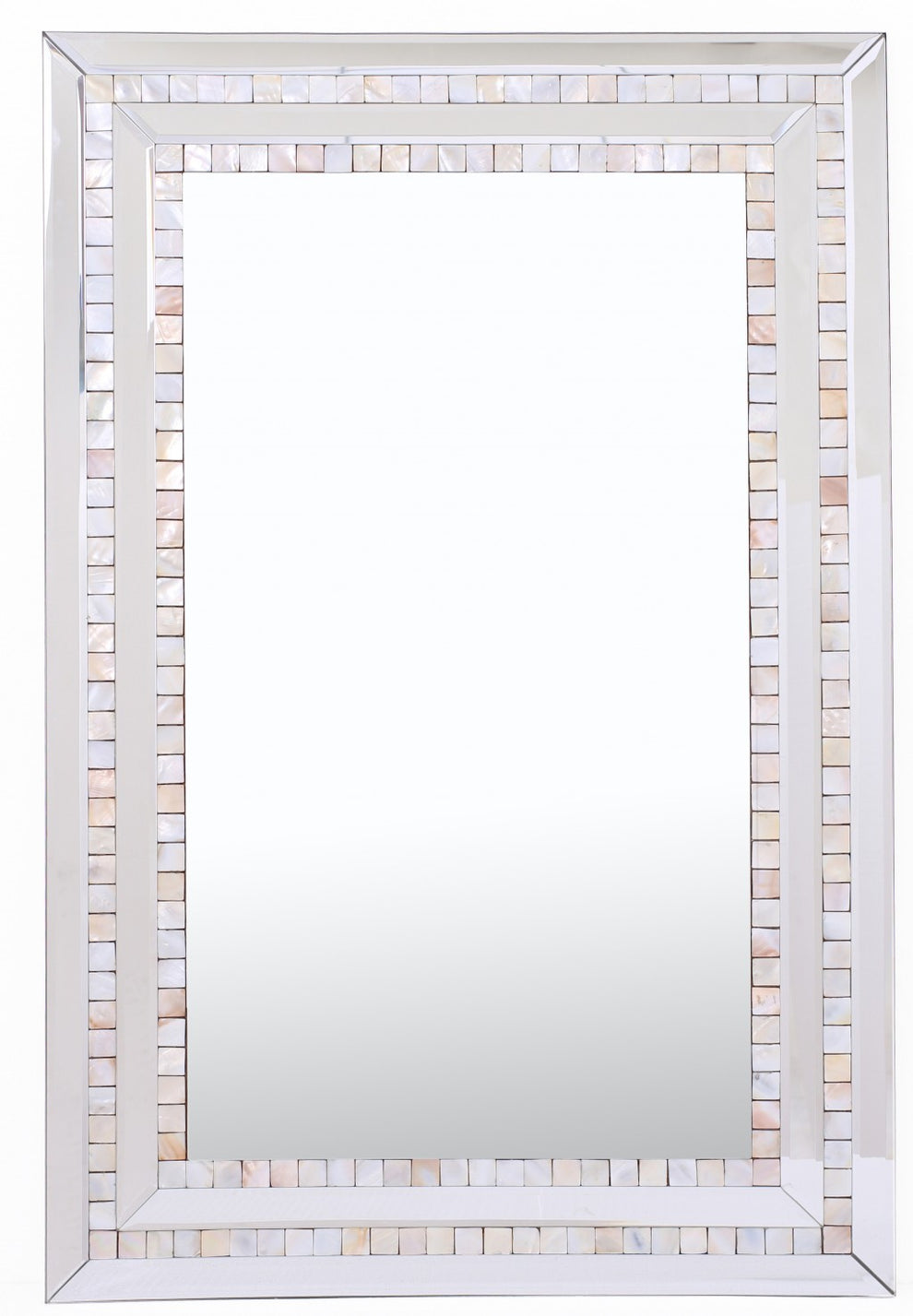 Pastel Pink Mosaic Tiled Mirror By Homeroots | Mirrors | Modishstore - 2