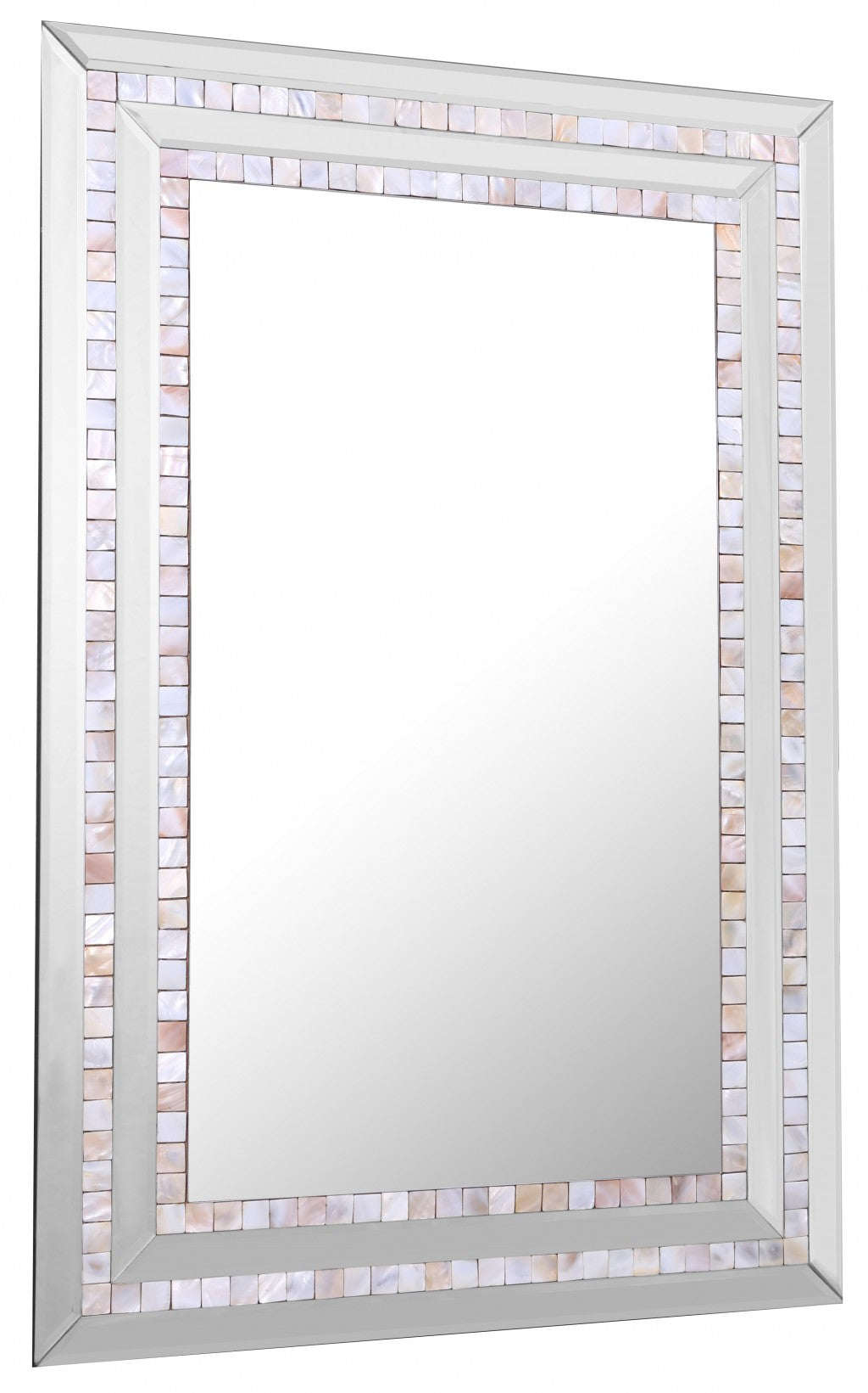 Pastel Pink Mosaic Tiled Mirror By Homeroots | Mirrors | Modishstore - 4