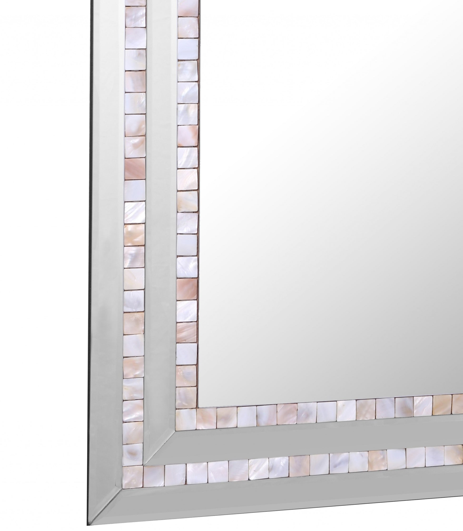 Pastel Pink Mosaic Tiled Mirror By Homeroots | Mirrors | Modishstore - 5