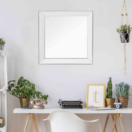 Square Wall Mounted Clear Mirror By Homeroots | Mirrors | Modishstore - 2