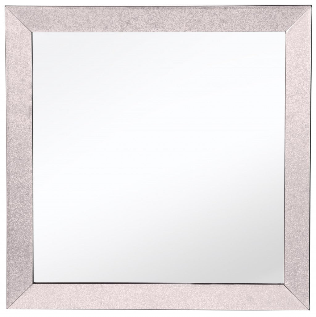 Grey Square Glass Mirror By Homeroots | Mirrors | Modishstore - 2