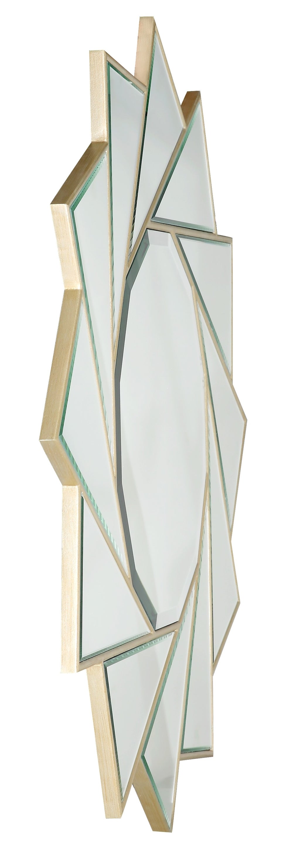 Gold Trimmed Pinwheel Wall Mirror By Homeroots | Mirrors | Modishstore - 5