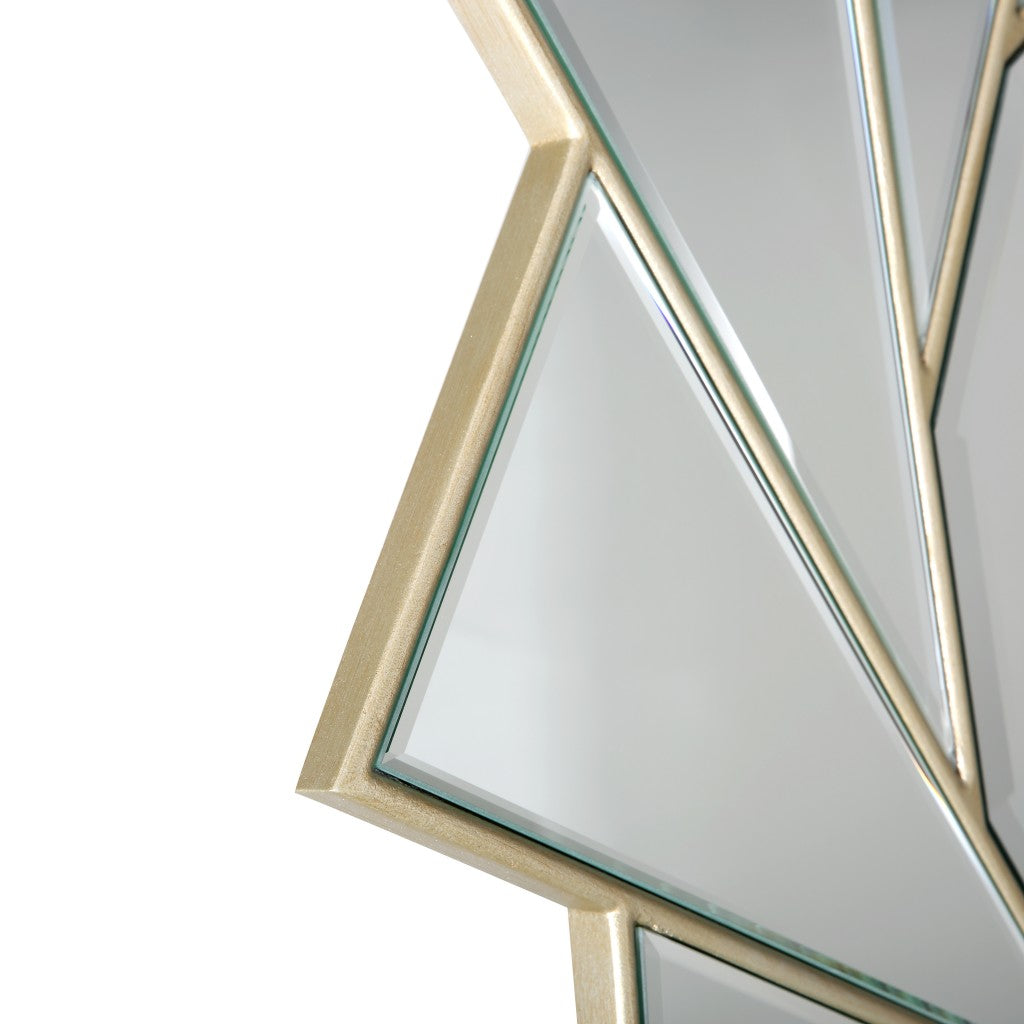 Gold Trimmed Pinwheel Wall Mirror By Homeroots | Mirrors | Modishstore - 6