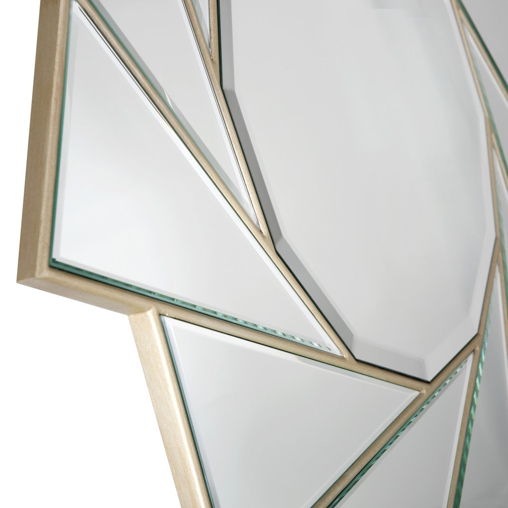 Gold Trimmed Pinwheel Wall Mirror By Homeroots | Mirrors | Modishstore - 7