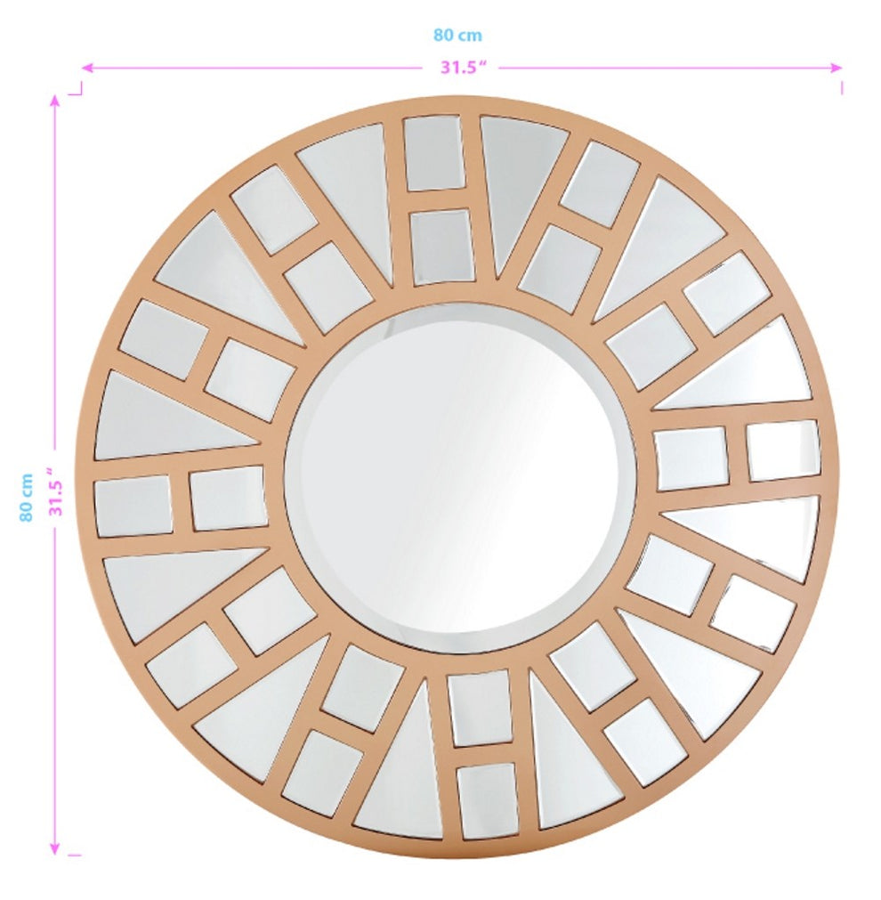 Gold Geometric Mirror By Homeroots | Mirrors | Modishstore - 3