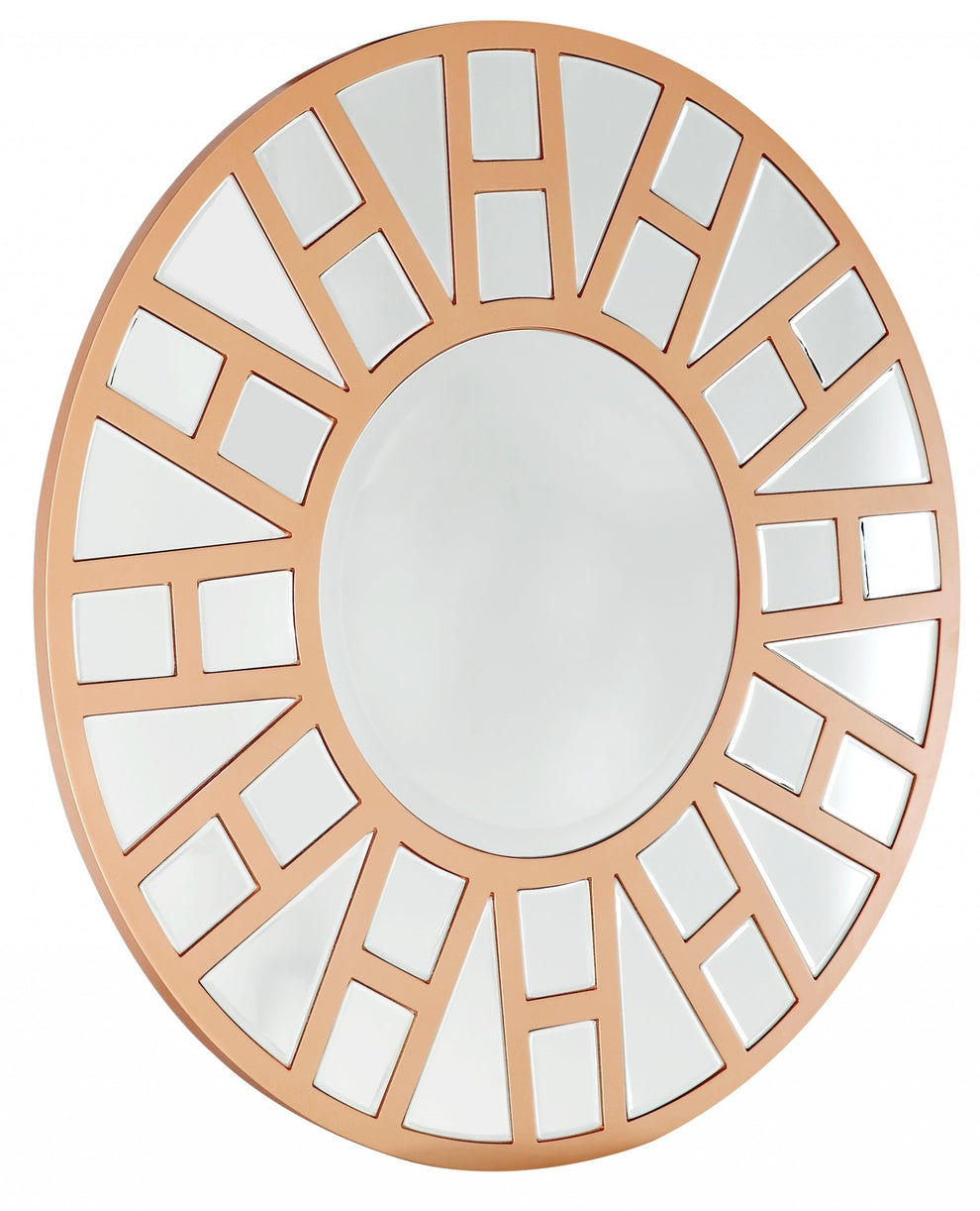 Gold Geometric Mirror By Homeroots | Mirrors | Modishstore - 4