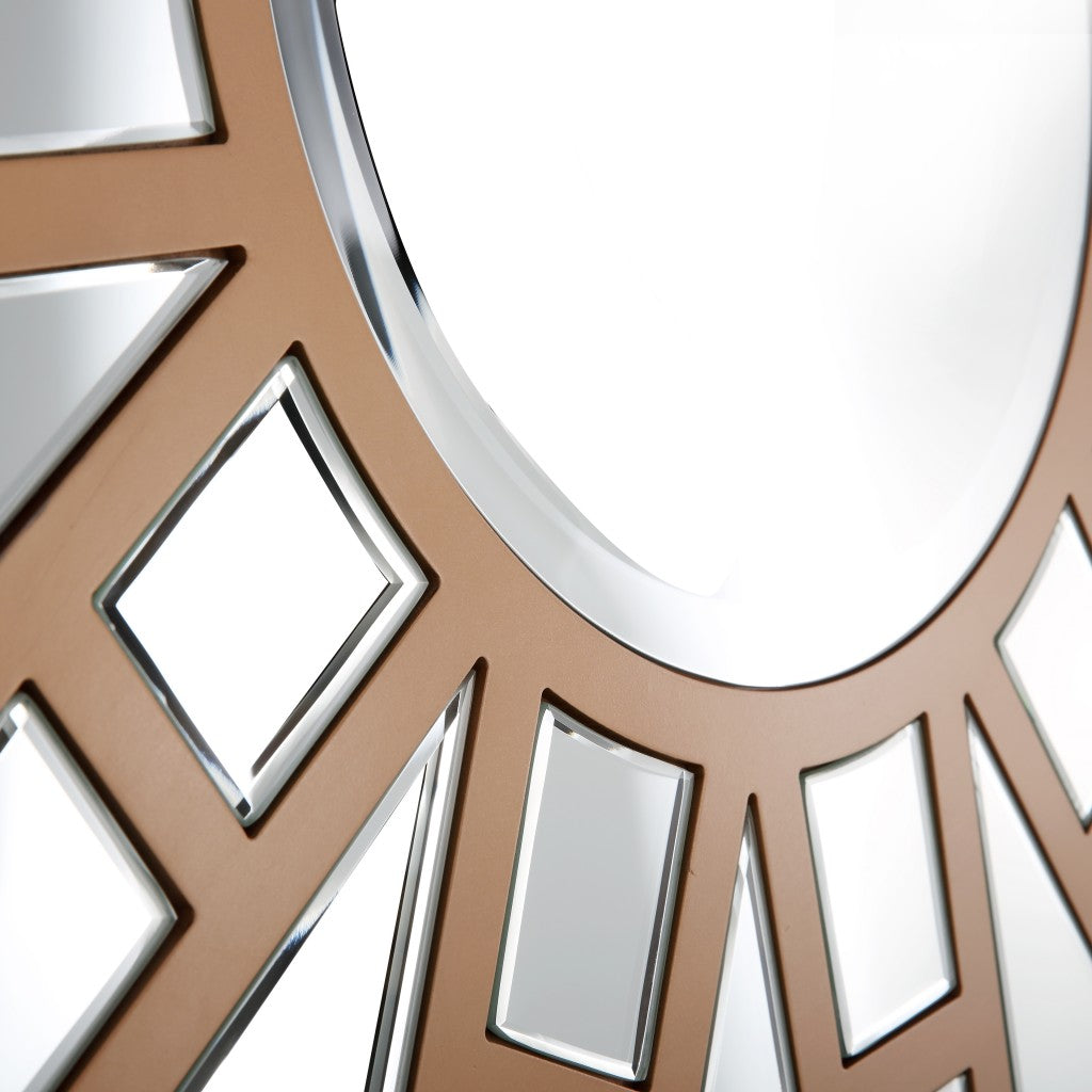 Gold Geometric Mirror By Homeroots | Mirrors | Modishstore - 7