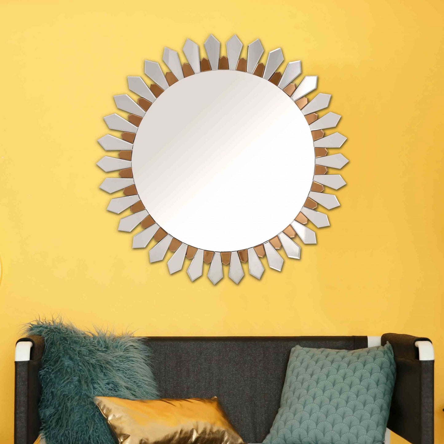 Flower Pedal Wall Mirror By Homeroots | Mirrors | Modishstore - 2