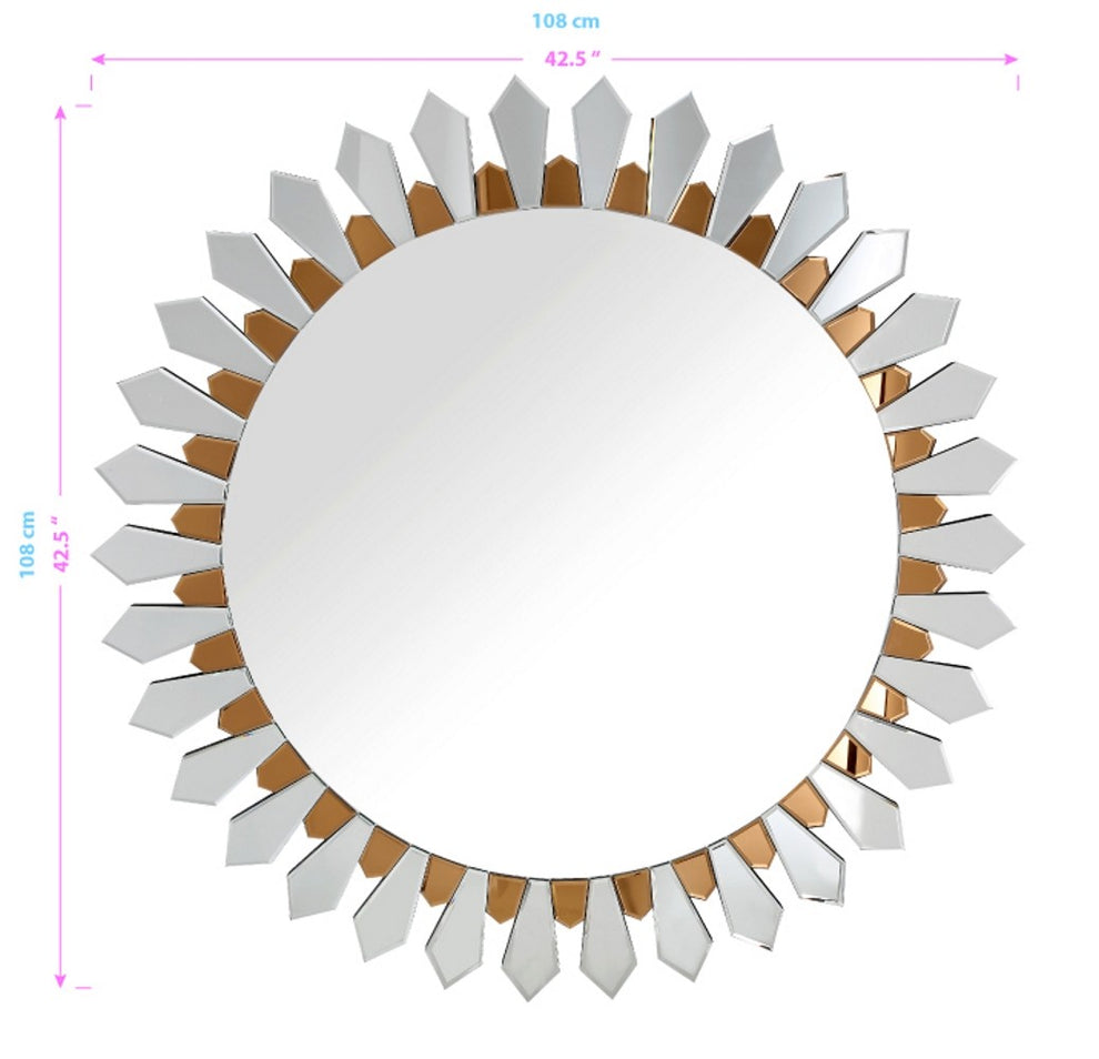 Flower Pedal Wall Mirror By Homeroots | Mirrors | Modishstore - 3