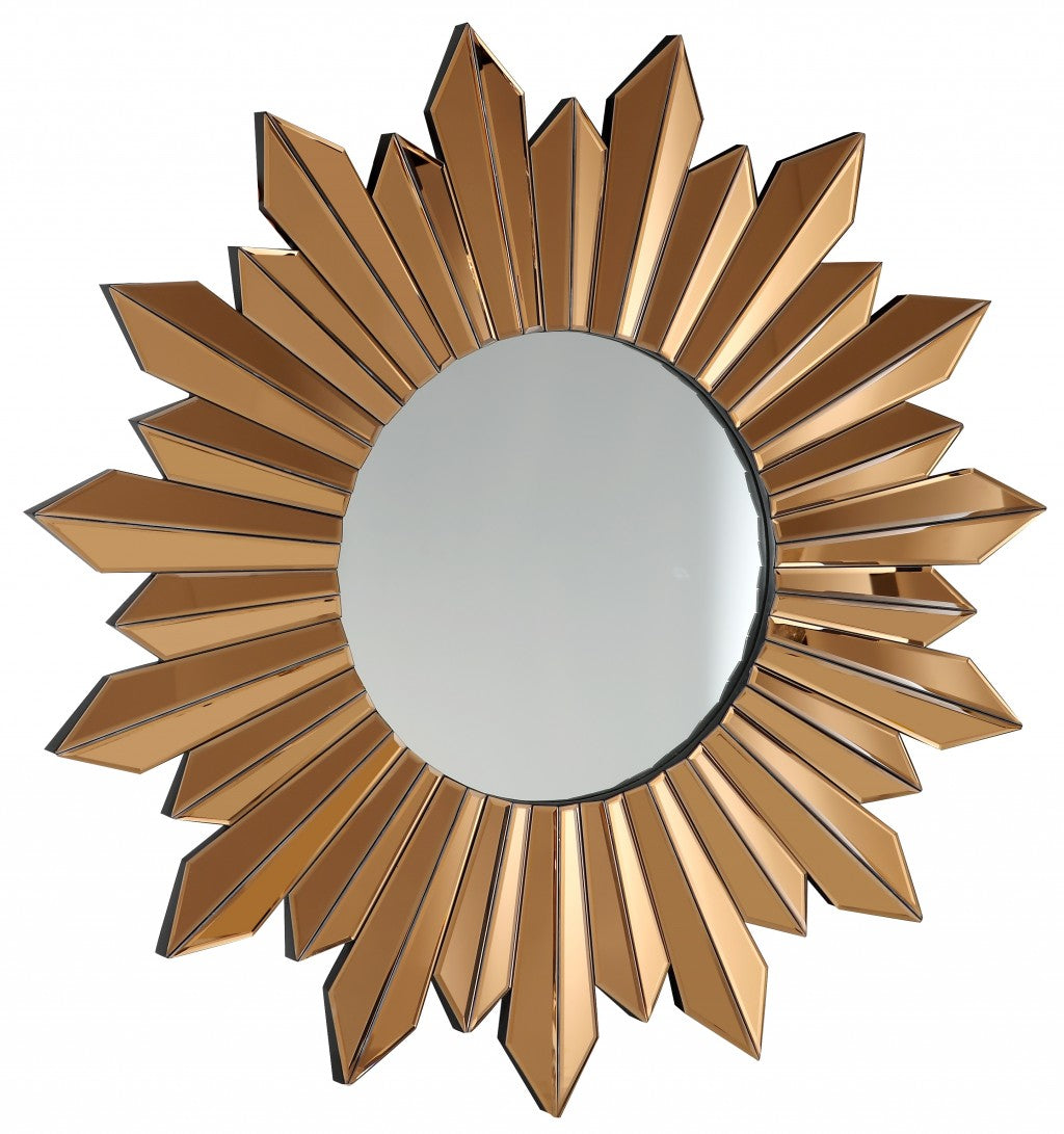 Golden Sun Accent Mirror By Homeroots | Mirrors | Modishstore