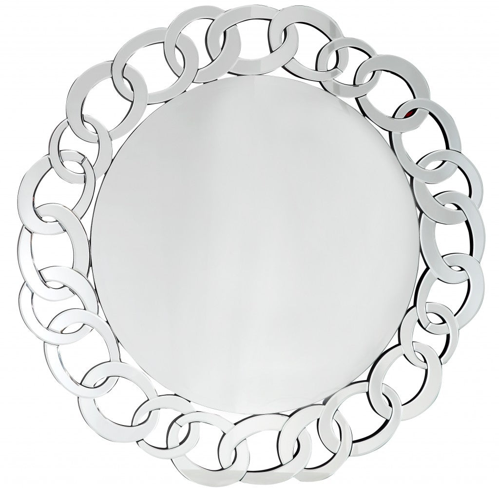 Silver Linked Mirror By Homeroots | Mirrors | Modishstore
