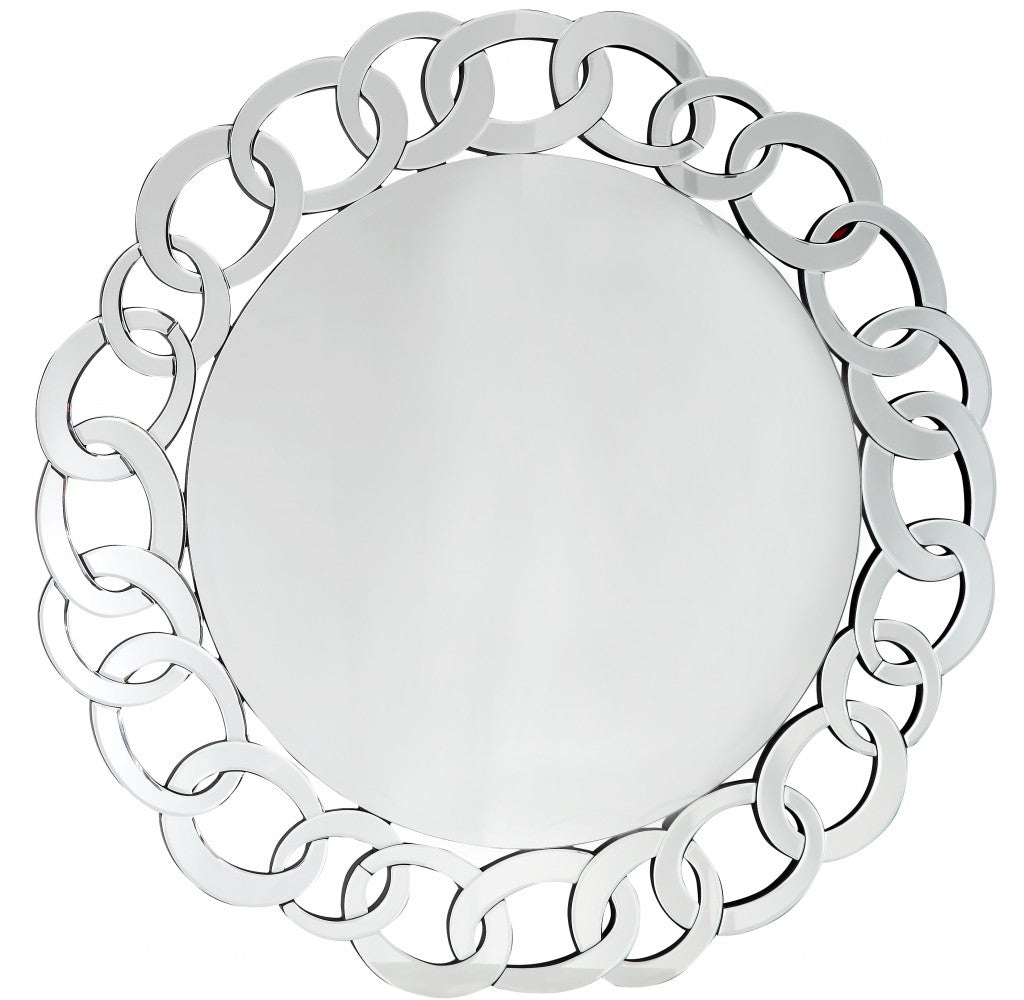 Silver Linked Mirror By Homeroots | Mirrors | Modishstore - 2