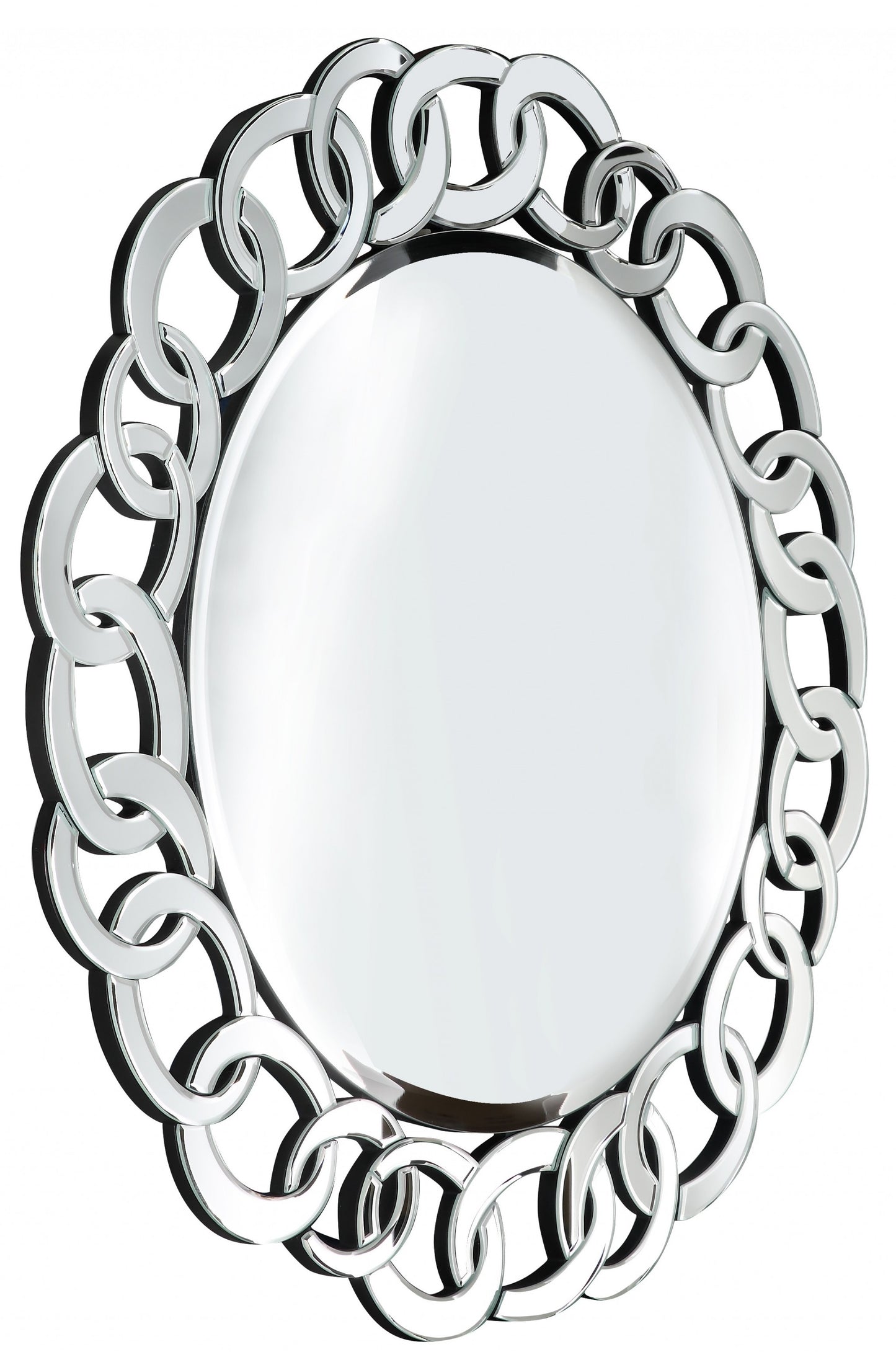 Silver Linked Mirror By Homeroots | Mirrors | Modishstore - 4