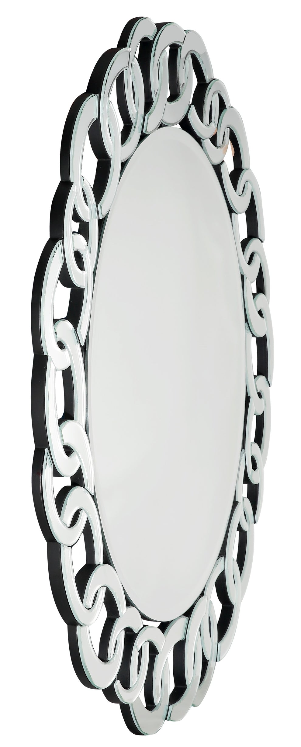 Silver Linked Mirror By Homeroots | Mirrors | Modishstore - 5