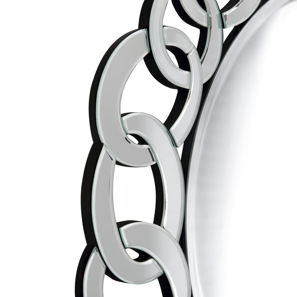 Silver Linked Mirror By Homeroots | Mirrors | Modishstore - 7