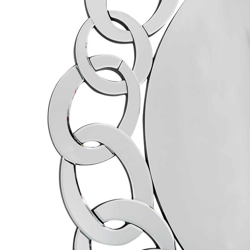 Silver Linked Mirror By Homeroots | Mirrors | Modishstore - 9