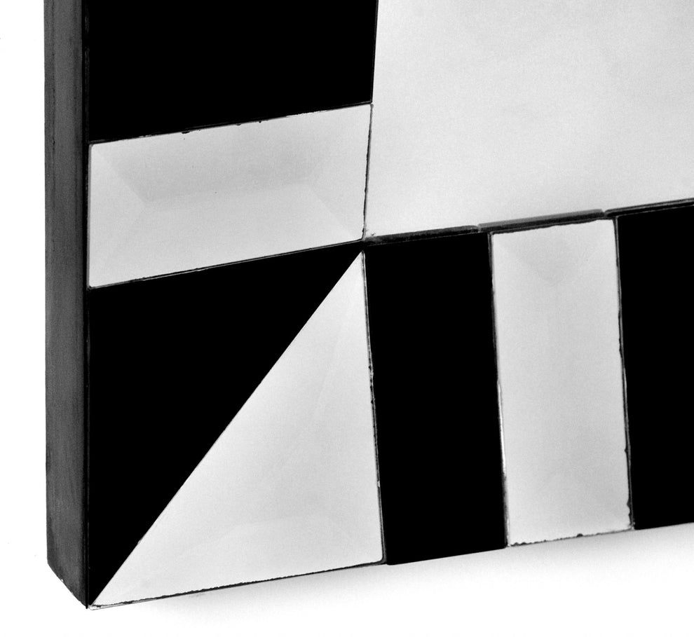 Black and White Striped Mirror By Homeroots | Mirrors | Modishstore - 5