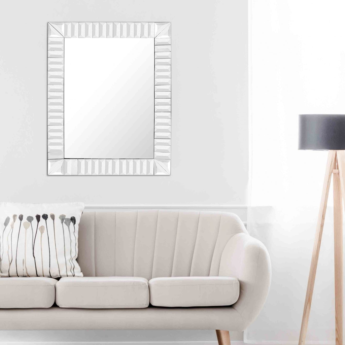 Contemporary Wave Wall Mirror By Homeroots | Mirrors | Modishstore - 2
