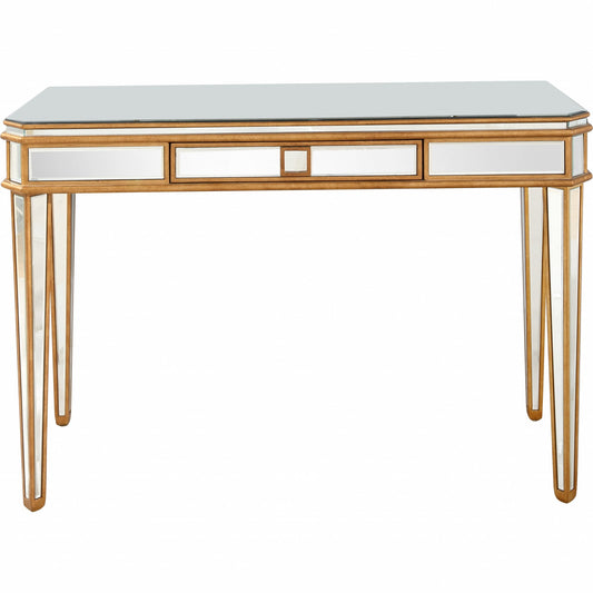 Antiqued Gold Finish Console Table By Homeroots - 396661