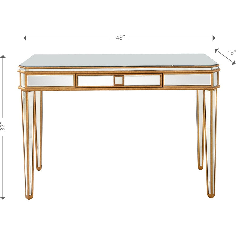 Antiqued Gold Finish Console Table By Homeroots - 396661 | Console Tables | Modishstore - 2