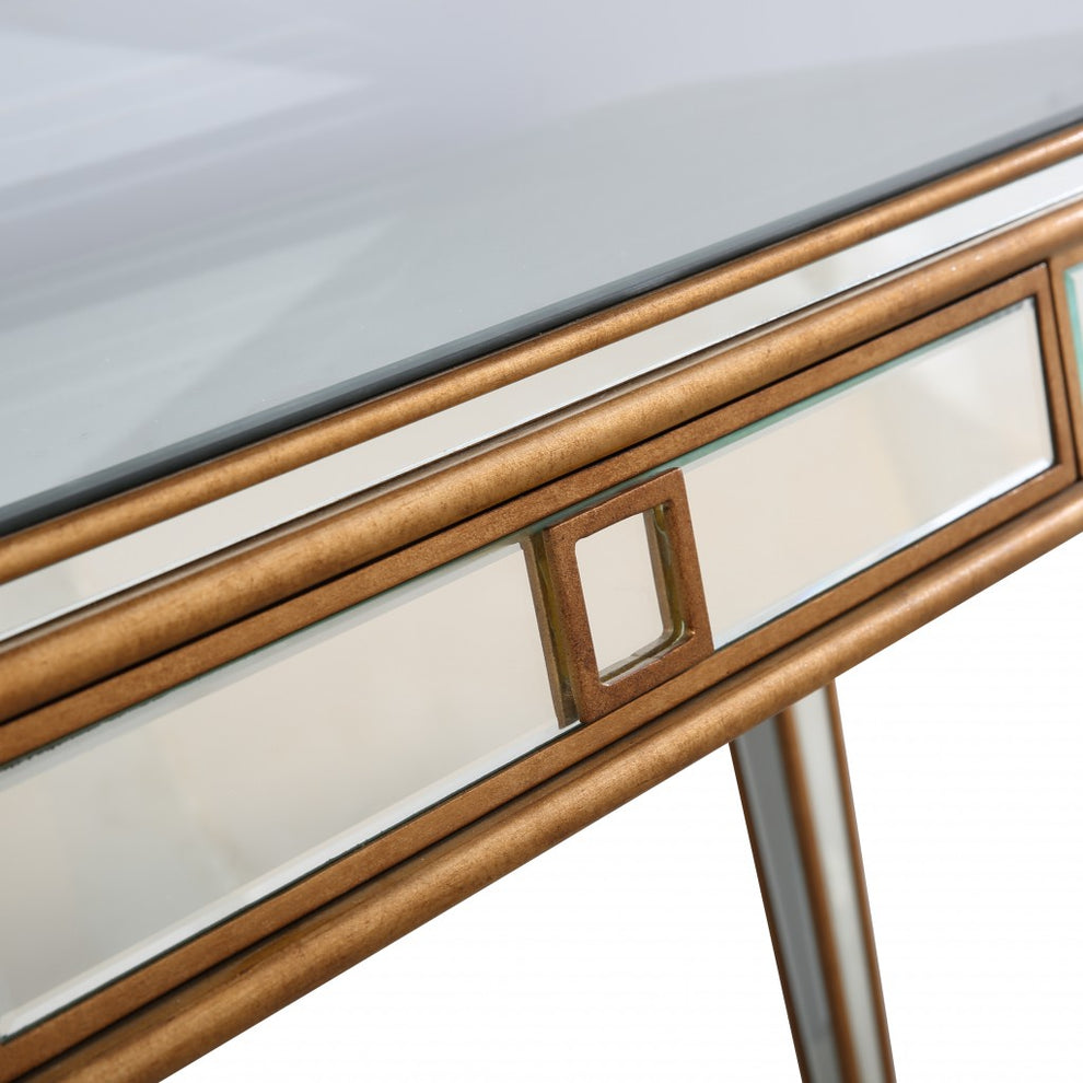 Antiqued Gold Finish Console Table By Homeroots - 396661 | Console Tables | Modishstore - 9