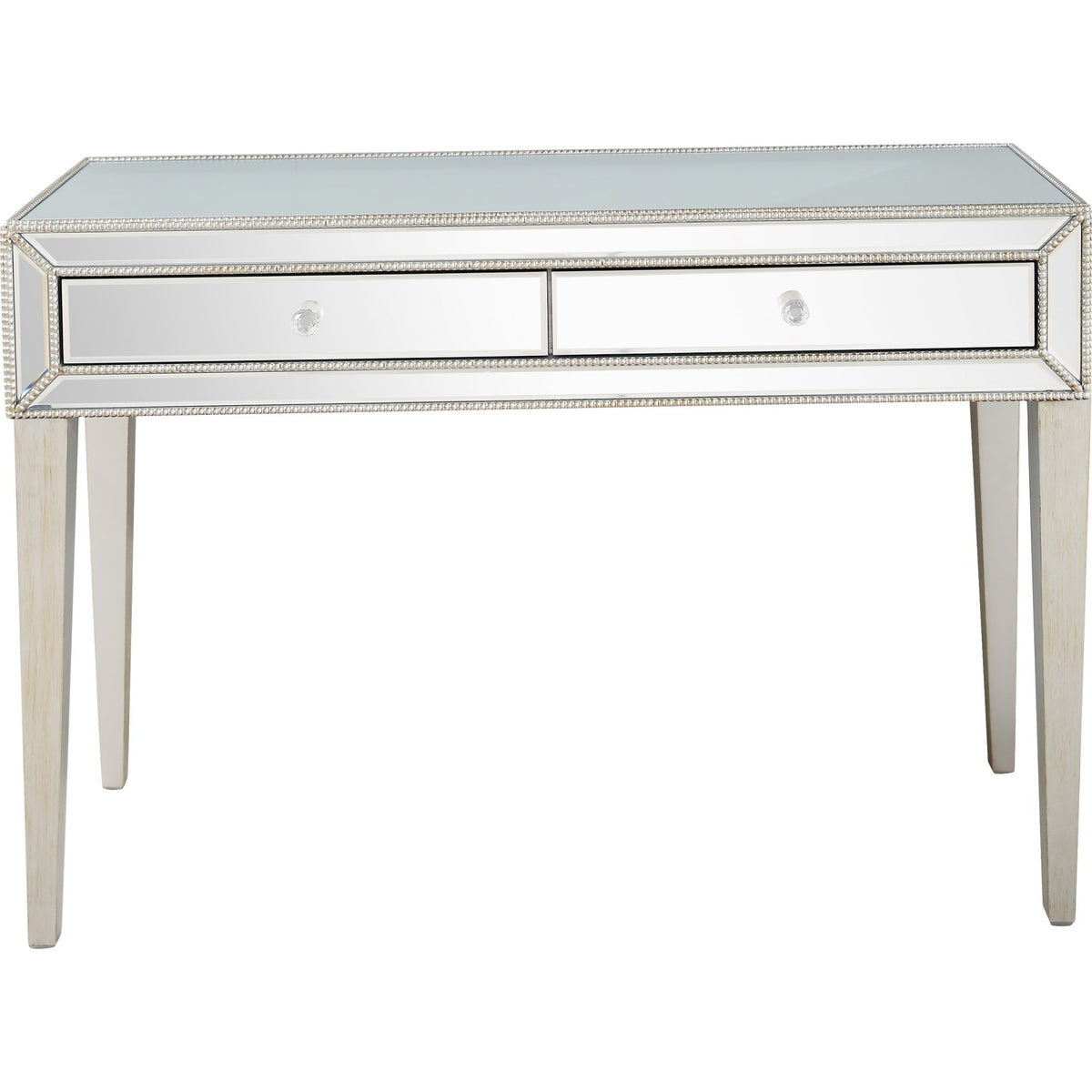 Silver Beaded Console Table By Homeroots | Console Tables | Modishstore