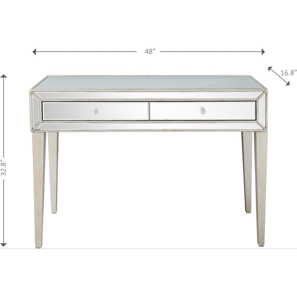 Silver Beaded Console Table By Homeroots | Console Tables | Modishstore - 4
